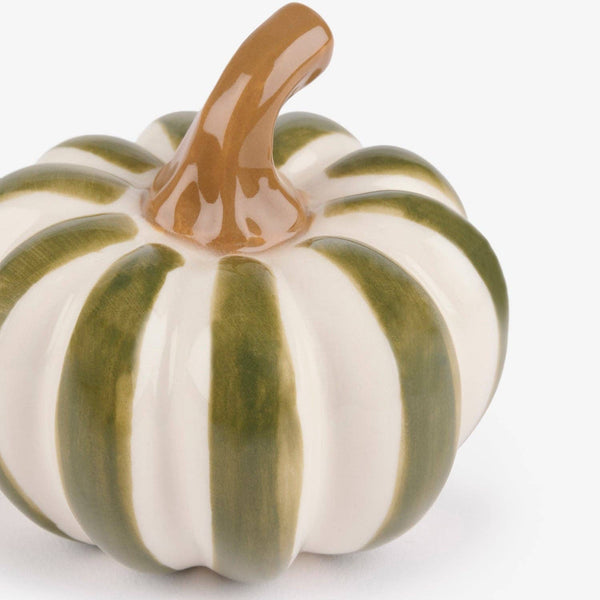 Green Stripe Pumpkin Decoration by Sophie Allport