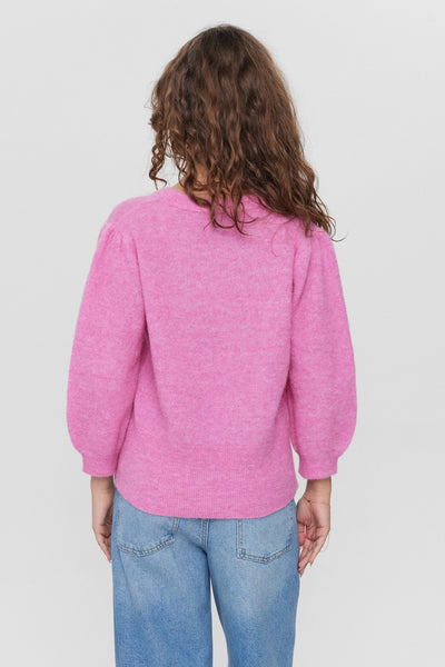 Pink 3/4 Sleeve Super Soft Jumper by Numph