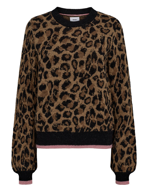 Leopard Cropped Knit by Numph