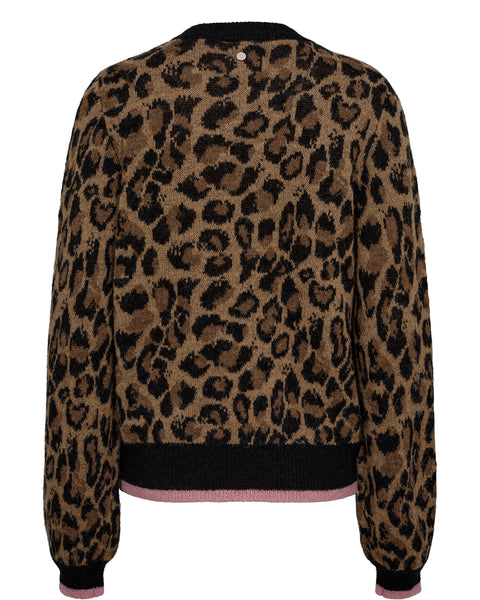 Leopard Cropped Knit by Numph