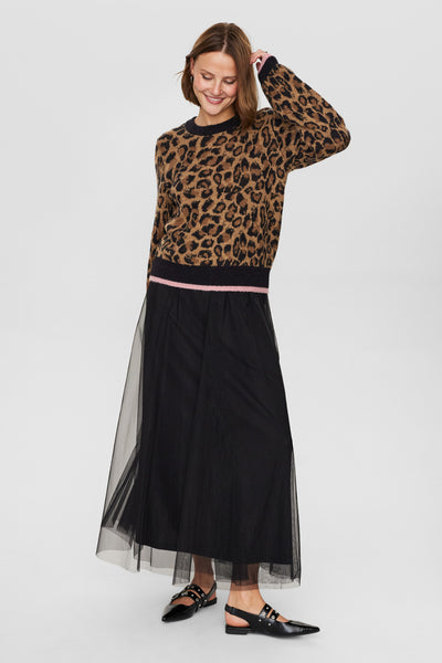 Leopard Cropped Knit by Numph