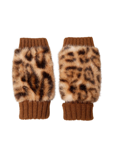 Camel Leopard Print Hand Warmers By Black Colour