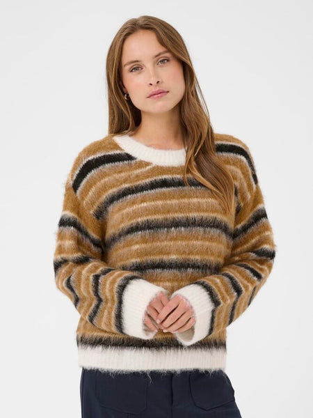 Camel Striped Knit By Saint Tropez