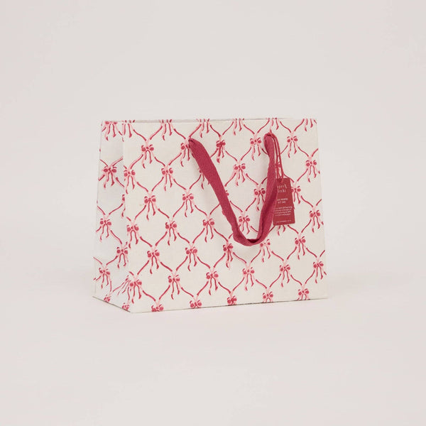 Medium- Red Block Print Paper Gift Bags