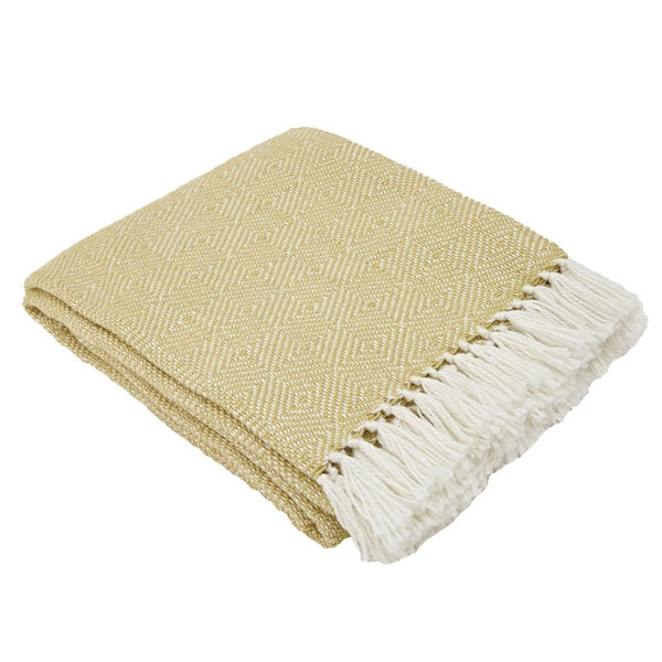 Diamond Butter Yellow Blanket by Weaver Green