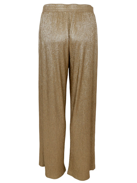 Gold Shimmer Trousers by Black Colour