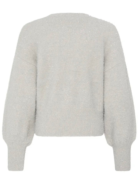 Ecru Sparkle Batwing Jumper by B Young
