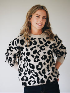 Oatmeal Animal Print Jumper by B Young