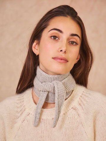 Grey Knitted Neck Scarf by Caile