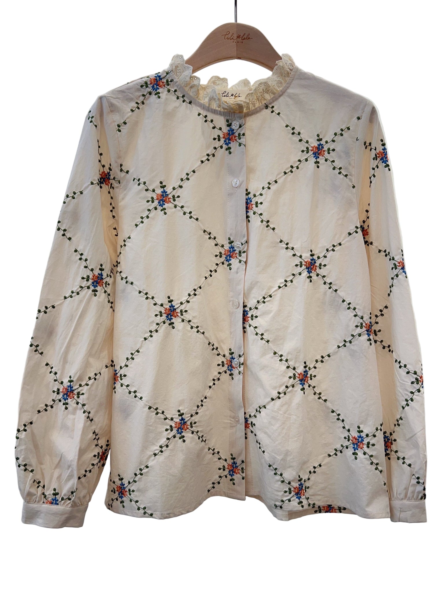 Autumn Trellis Ecru Blouse By Lili and Lala