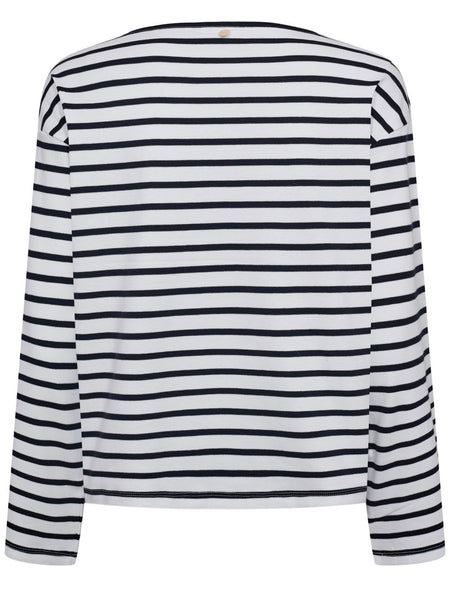 Navy Striped Long Sleeve T-Shirt By Nümph