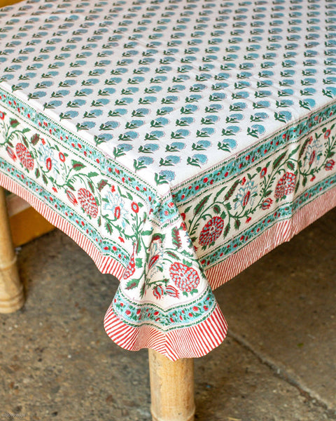 Stanton Block Print Tablecloth 150 x 220cm