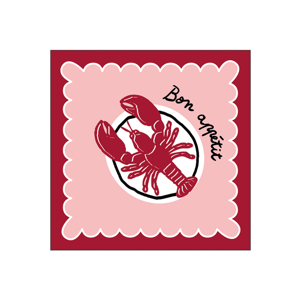Red lobster paper napkin x20