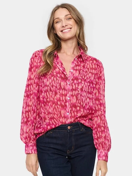 Fuchsia Print Shirt by Saint Tropez