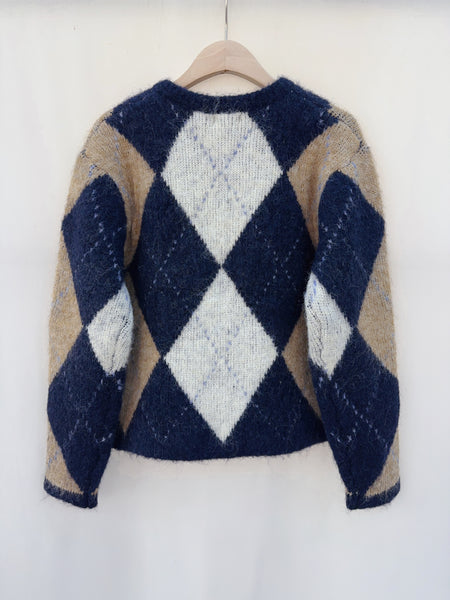 Midnight Argyle Cardigan by Lili and Lala
