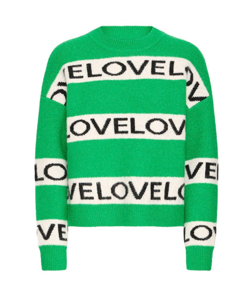 Vibrant Green Love Jumper by B Young