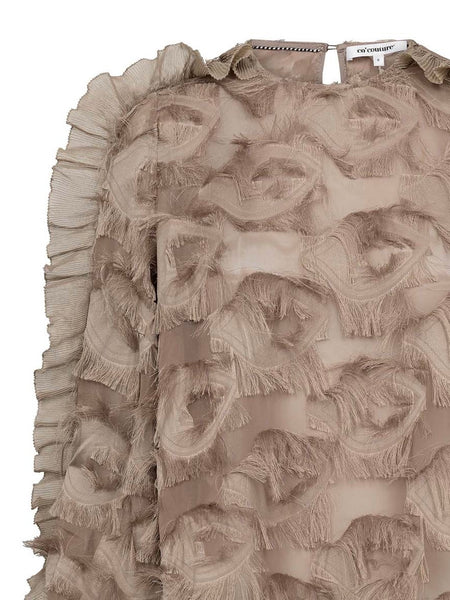 Nude Appliqué Detail Shirt by Co’Couture