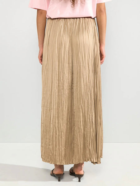 Champagne Crinkle Maxi Skirt by Nümph