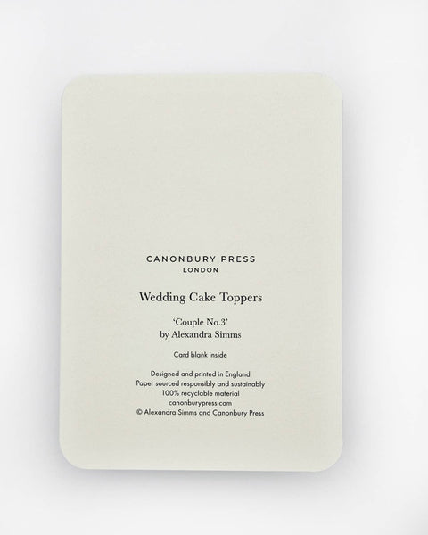 Wedding Cake Topper No.3 Greeting Card by Canonbury Press