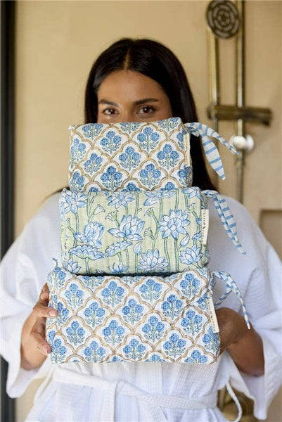 Indigo Trellis Indigo Washbag