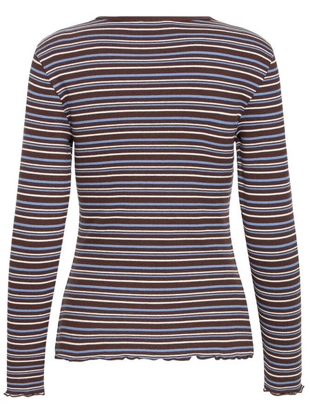 Chocolate/Sky Blue Stripe T-shirt by B Young