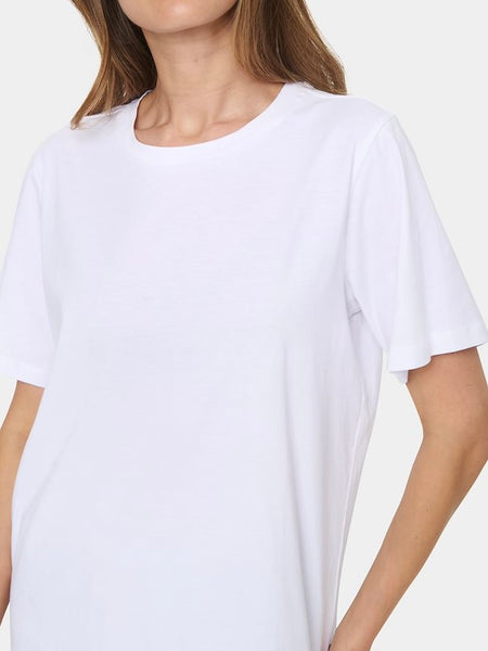 White Oversize Cotton T-Shirt by Saint Tropez