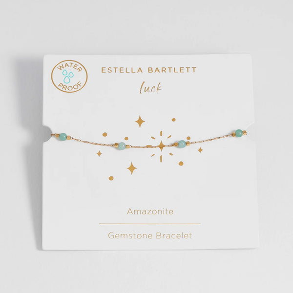 Turquoise Amazonite Gemstone Bracelet by Estella Bartlett