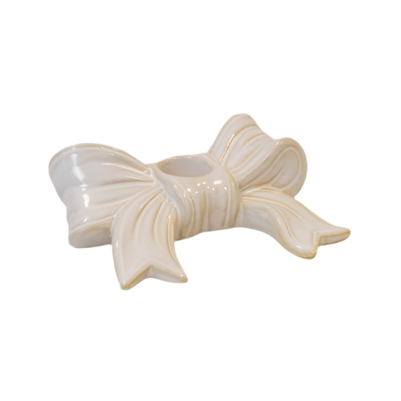 Long Bow Ceramic Candle Holder
