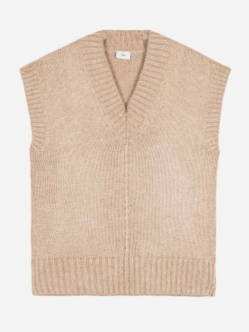 Camel Knitted Tank Top by An’ge