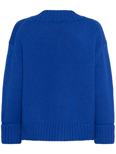 Nouvean Blue V-Neck Pullover By Soaked