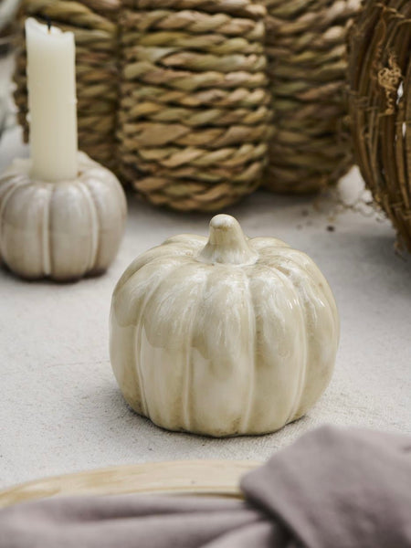 Large Decorative Stone Pumpkin