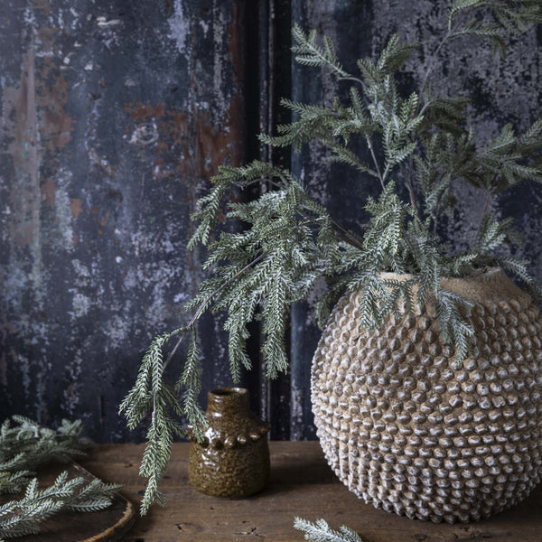 ARTIFICIAL PINE BRANCH, FROST