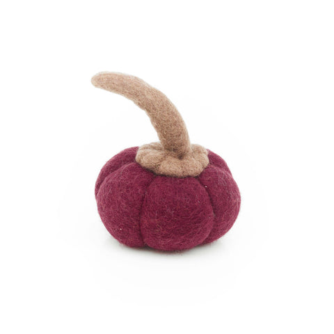 Plum Handmade Felt Pumpkins Standing Halloween Decoration