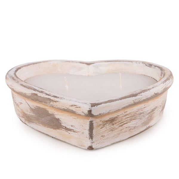 Cement Heart 2 Wick Candle