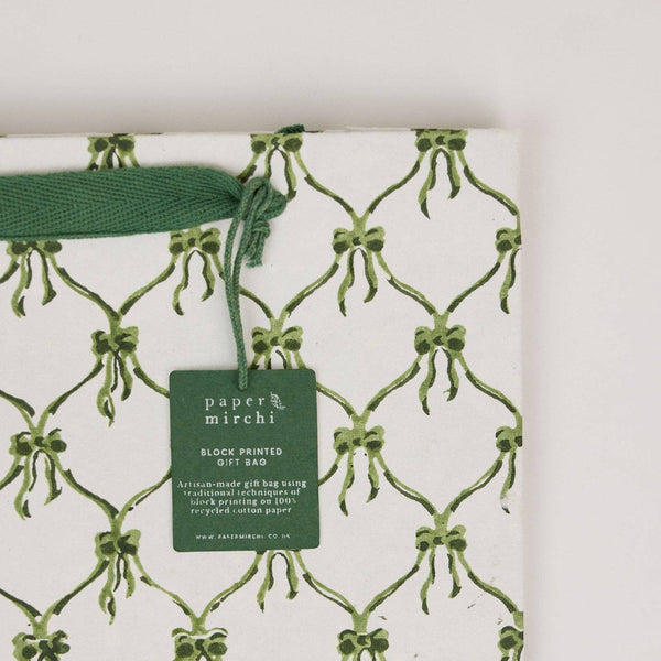 Medium- Green Block Print Bags
