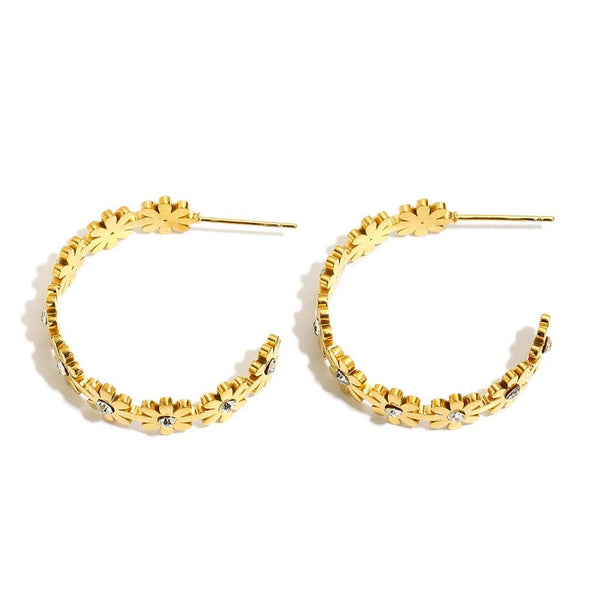 Blossom Gold Hoop Earrings