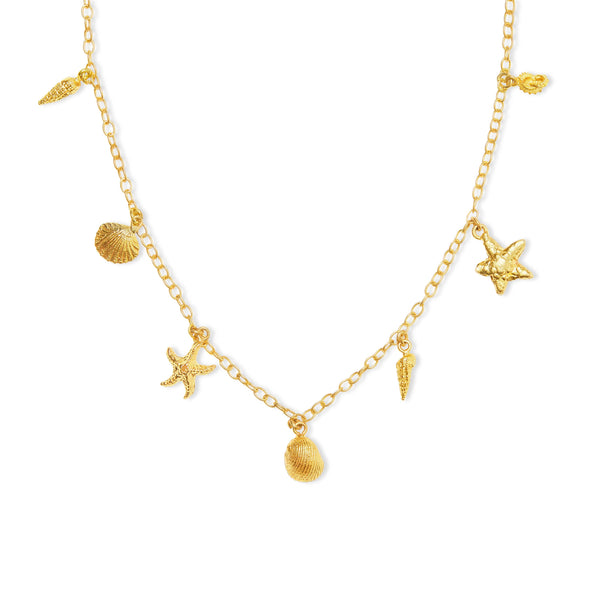 Gold Treasure Island Choker Necklace by Ashiana