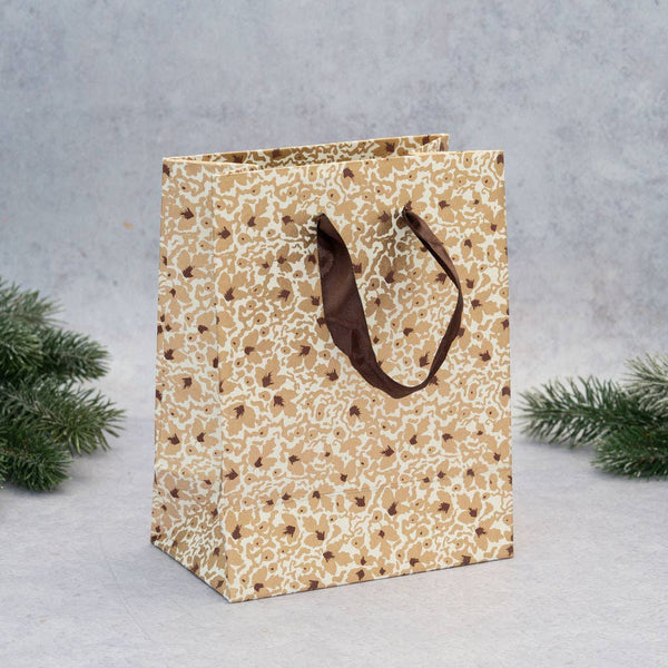 Gold Leaf Paper Gift Bag - Small