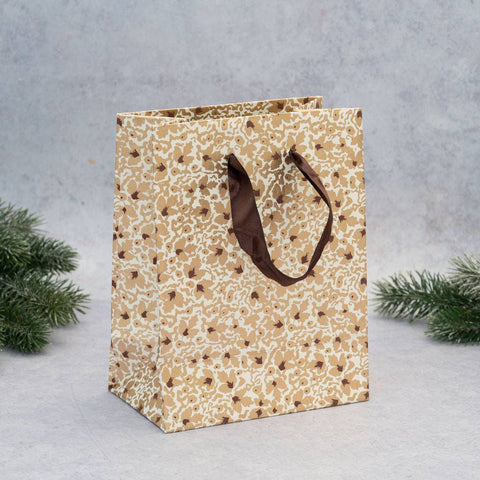 Gold Leaf Paper Gift Bag - Small