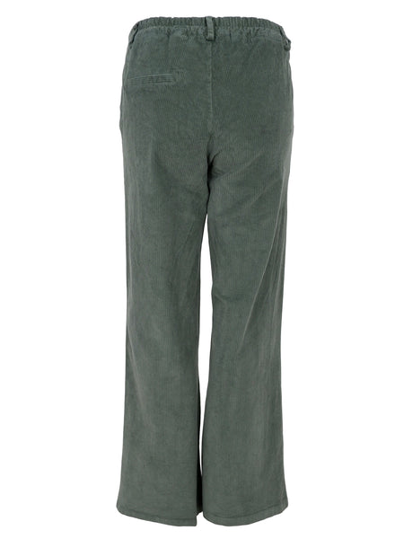 Moss Green Corduroy Trousers by Black Colour