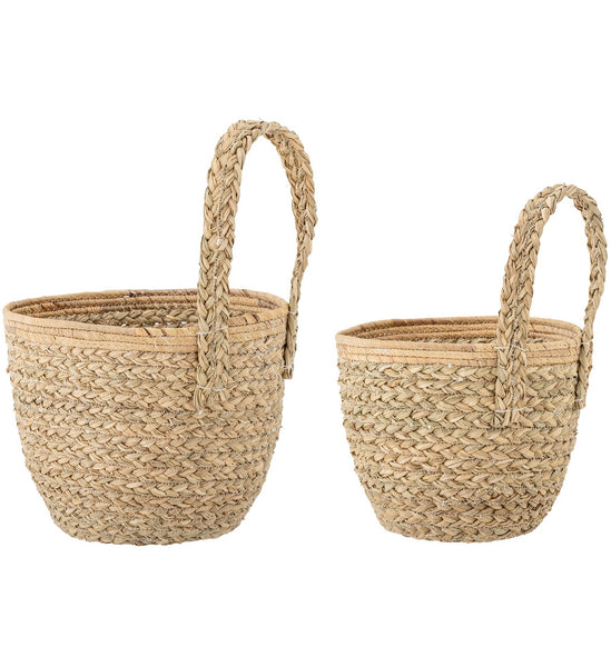 Small Natural Seagrass Hanging Wall Basket