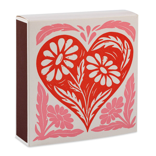 Botanical Heart Square Matchboxes
