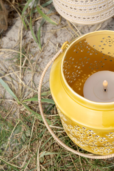 Yellow Hurricane Candle Lantern