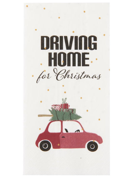 'Driving Home For Christmas' Festive Napkins