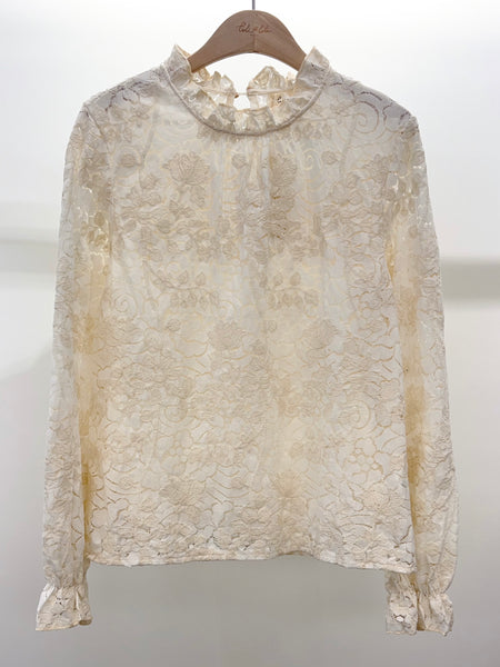 Cream Lace Blouse by Lili and Lala
