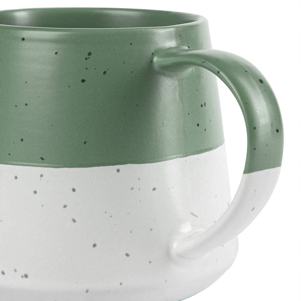 Sage Green Block Flecked Stoneware Mug