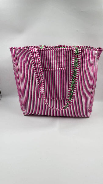 100% Cotton Kantha Quilted Boho Floral Reversible Tote Bag