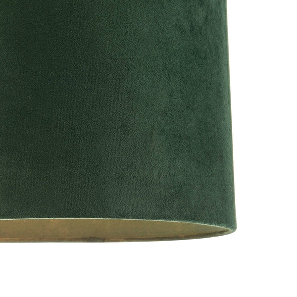 Soft Velvet Forest Green Fabric Round Lamp Shade for Table or Pendant