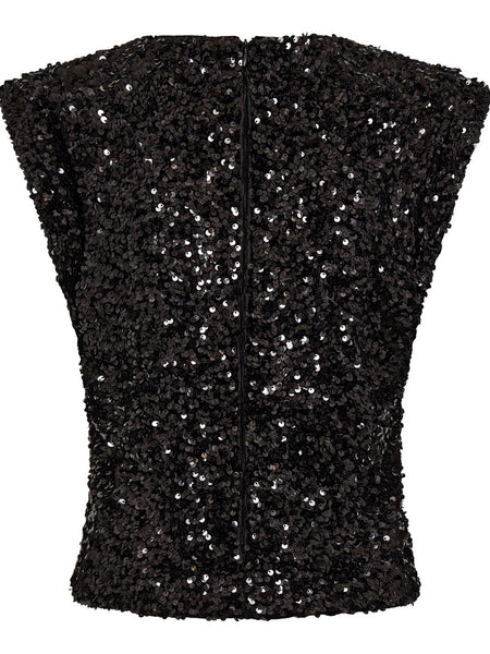 Black Sequin Top by Co’Couture