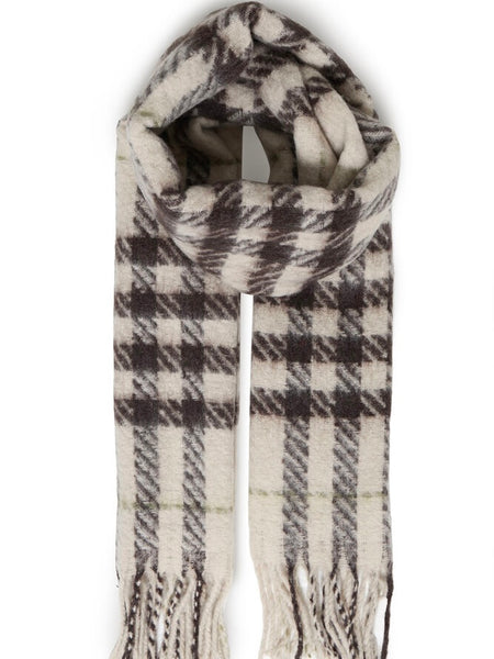 Chocolate Check Scarf by B Young
